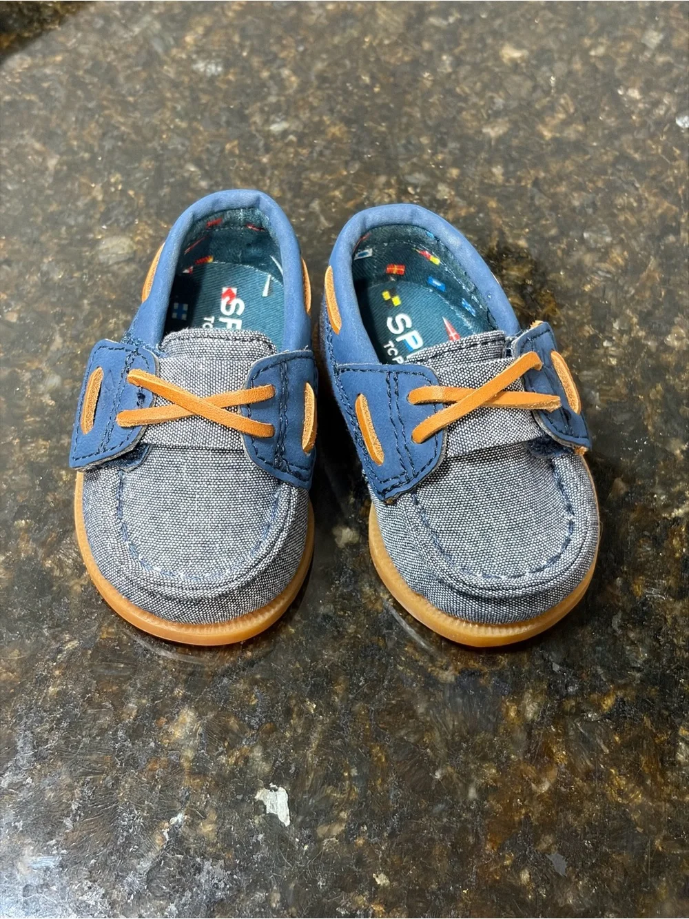 SPERRY Top-Sider Blue Chambray Boat Shoes Infant size 1